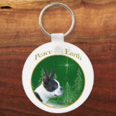 Boston Terrier Peace Schlüsselanhänger (Vorderseite)