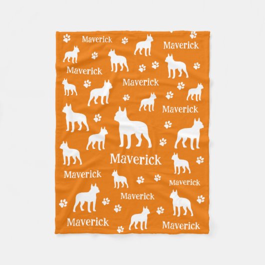 Boston Terrier Personalisiert Blanket Fleecedecke (Vorderseite)