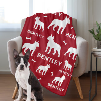 Boston Terrier Personalisiert Blanket Fleecedecke