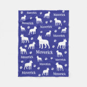 Boston Terrier Personalisiert Blanket Fleecedecke (Vorderseite)