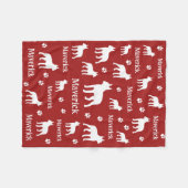 Boston Terrier Personalisiert Blanket Fleecedecke (Vorderseite (Horizontal))