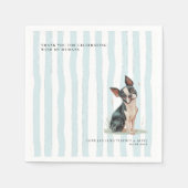 Boston Terrier | Personalisierte Illustrations-Hoc Serviette (Vorderseite)