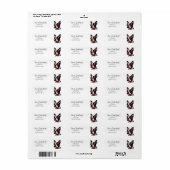 Boston Terrier Pet Dog Address Label (Vorne)