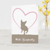 Boston Terrier Pet Loss Beileid Card Karte (Gelbe Blume)
