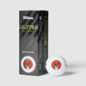 Boston Terrier Pet Theme Golfball (Verpackungen)