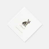 Boston Terrier Pet Wedding Napkins Serviette (Ecke)