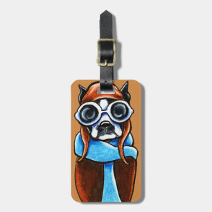 Boston Terrier Pilot Gepäckanhänger