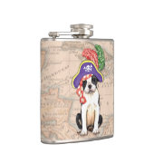 Boston Terrier Pirate Flachmann (Rechts)