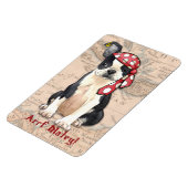 Boston Terrier Pirate Magnet (Linke Seite)