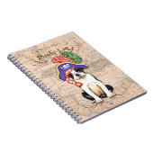 Boston Terrier Pirate Notizblock (Rechte Seite)