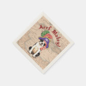 Boston Terrier Pirate Serviette (Ecke)