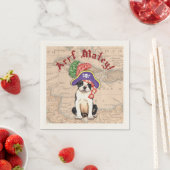 Boston Terrier Pirate Serviette (Beispiel)