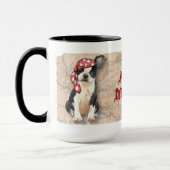 Boston Terrier Pirate Tasse (Links)