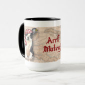 Boston Terrier Pirate Tasse (Vorderseite Links)