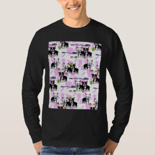 Boston Terrier Pixart Pattern Graphic T-Shirt