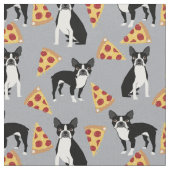 Boston Terrier Pizzeria Stoff (Nahaufnahme)