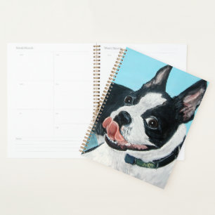Boston Terrier Planner Planer