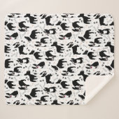 Boston Terrier Playtime Cute Dogs Sherpadecke (Vorderseite (Horizontal))