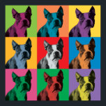 Boston Terrier Pop-Art-Poster Poster<br><div class="desc">Boston Terrier Pop-Art-Poster</div>