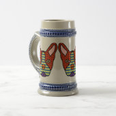 Boston-Terrier-Pop-Kunst Bierglas (Vorderseite Links)