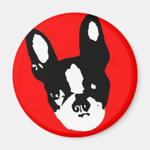 Boston-Terrier-Pop-Kunst Magnet