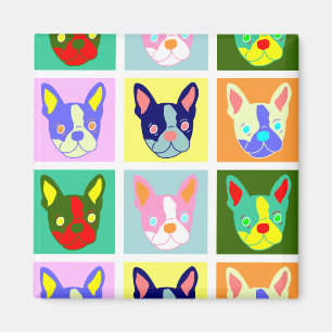 Boston-Terrier-Pop-Kunst Magnet