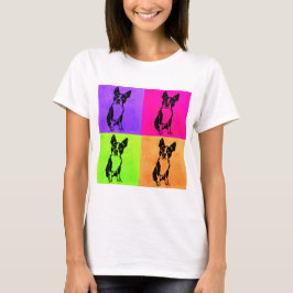 Boston-Terrier-Pop-Kunst-Shirt T-Shirt