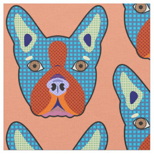 Boston-Terrier-Pop-Kunst Stoff