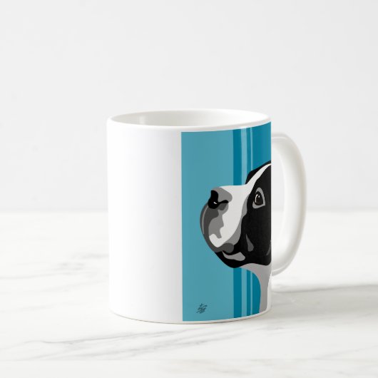 Boston Terrier Portrait Coffee Tasse (VorderseiteRechts)