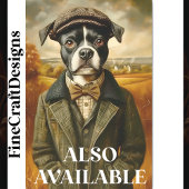 Boston Terrier Portrait in Landschaft CG7 Decoupag Seidenpapier