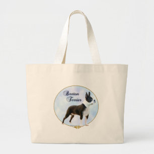 Boston Terrier Portrait Jumbo Stoffbeutel