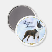 Boston Terrier Portrait Magnet (Vorderseite/Rückseite)