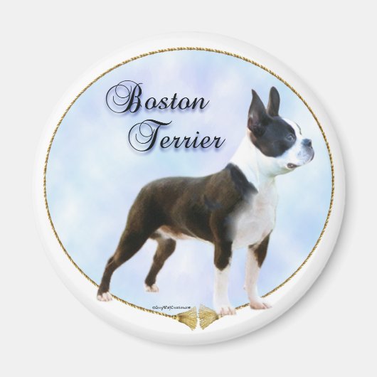 Boston Terrier Portrait Magnet (Vorne)