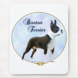 Boston Terrier Portrait Mousepad