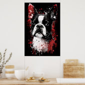 Boston Terrier Portrait Poster (Küche)
