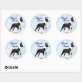Boston Terrier Portrait Sticker (Blatt)