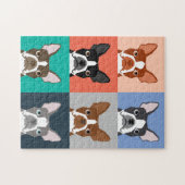 Boston Terrier Portraits Puzzle (Horizontal)