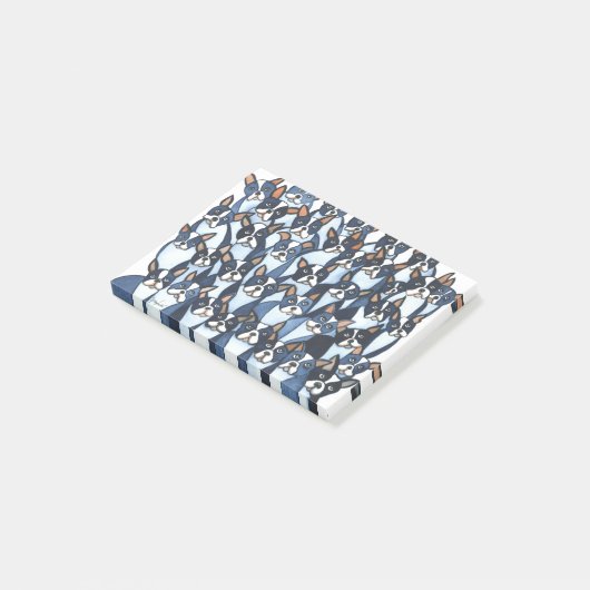 Boston Terrier Post-it Klebezettel (angewinkelt)