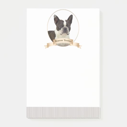 Boston Terrier Post-It-Notes Post-it Klebezettel (Vorderseite)