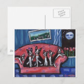 Boston Terrier Postkarte (Vorne/Hinten)