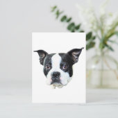Boston Terrier Postkarte (Stehend Vorderseite)