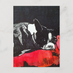 Boston Terrier Postkarte