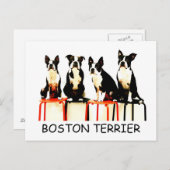 BOSTON TERRIER POSTKARTE (Vorne/Hinten)