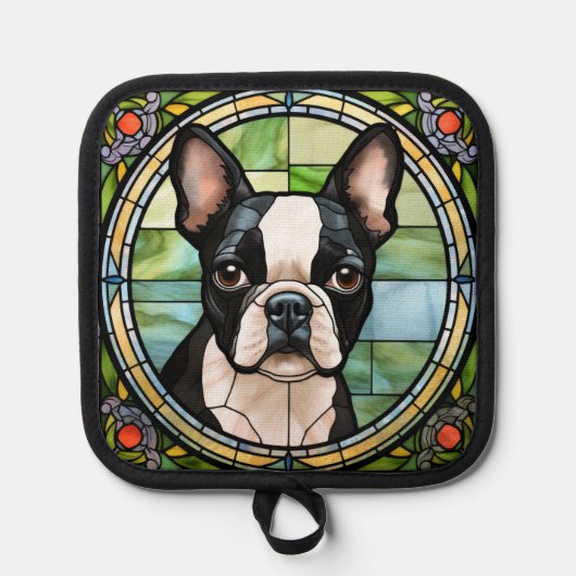 Boston Terrier Pot Holders Topflappen (Vorderseite)