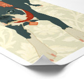 Boston Terrier Print Poster (Ecke)