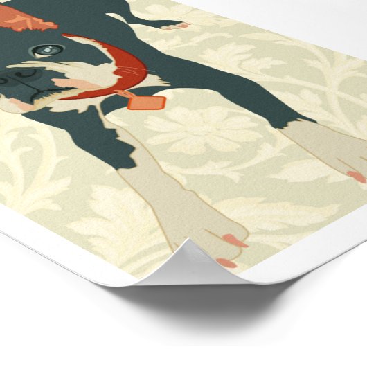 Boston Terrier Print Poster (Ecke)