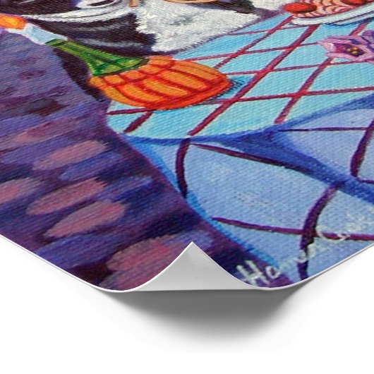 Boston Terrier Print Poster (Ecke)