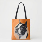 Boston Terrier Print Tasche (Vorderseite)