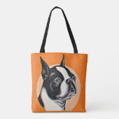 Boston Terrier Print Tasche (Rückseite)