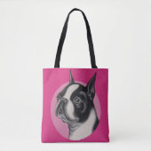 Boston Terrier Print Tasche (Vorderseite)